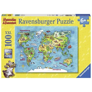 Ravensburger (10595) - "Worldmap" - 100 piezas