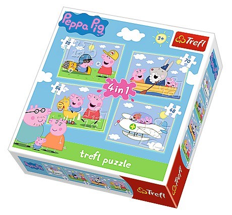 Trefl (34246) - "Peppa Pig" - 35 48 54 70 piezas