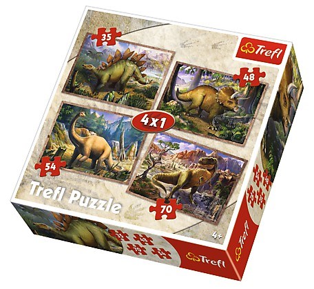 Trefl (34249) - "Dinosaurs" - 35 48 54 70 piezas