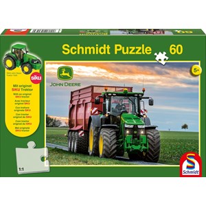 Schmidt Spiele (56043) - "John Deere Tractor 8370R" - 60 piezas