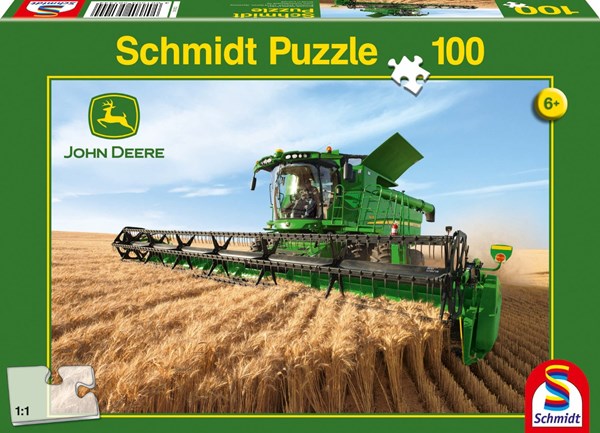 Schmidt Spiele (56144) - "John Deere, Harvester S690" - 100 piezas