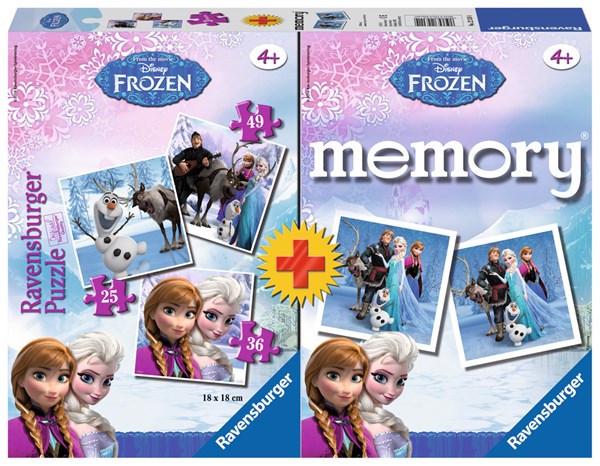 Ravensburger (22311) - "Frozen + Memory" - 25 36 49 piezas