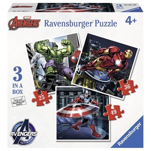 Ravensburger (07004) - "Avengers" - 25 36 49 piezas