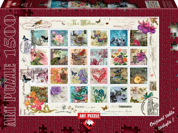 Art Puzzle (4639) - "Stamp Collage" - 1500 piezas