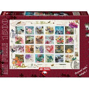 Art Puzzle (4639) - "Stamp Collage" - 1500 piezas
