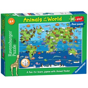 Ravensburger (07072) - "Animals of the World" - 60 piezas