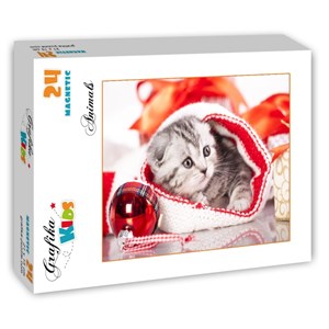 Grafika Kids (01129) - "Christmas Kitten" - 24 piezas