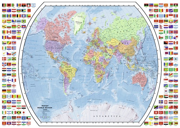 Ravensburger (19633) - "Political World Map" - 1000 piezas