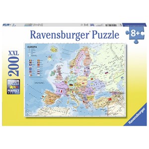 Ravensburger (12837) - "Politische Europakarte" - 200 piezas