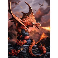 Ravensburger (14747) - Anne Stokes: "Fiery Dragon" - 500 piezas