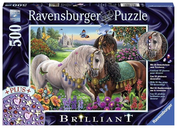 Ravensburger (14911) - "Glittering Horse Couple" - 500 piezas