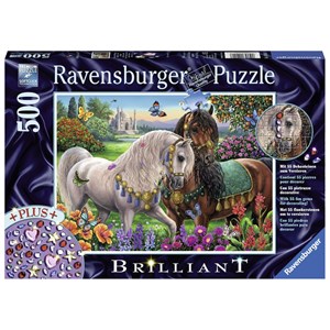 Ravensburger (14911) - "Glittering Horse Couple" - 500 piezas
