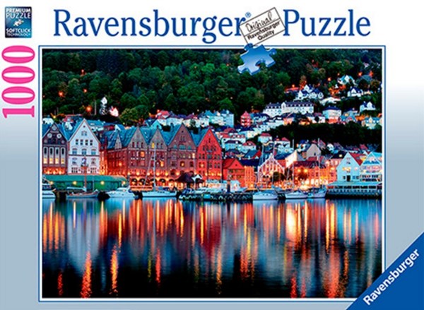 Ravensburger (19715) - "Bergen, Norway" - 1000 piezas