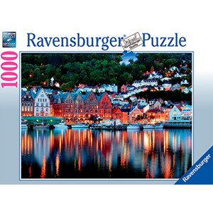 Ravensburger (19715) - "Bergen, Norway" - 1000 piezas