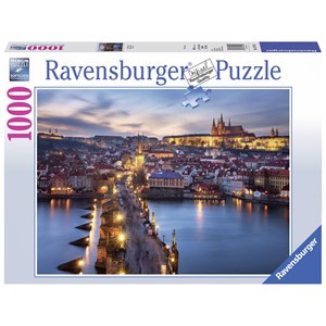 Ravensburger (19740) - "Prague by Night" - 1000 piezas