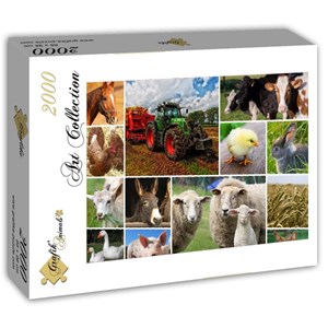 Grafika (T-00140) - "Collage, Farmyard Animals" - 2000 piezas
