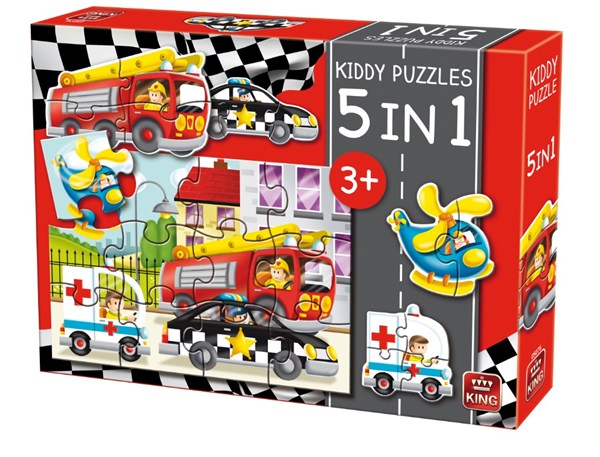 King International (05076) - "Kiddy Puzzles" - 3 4 12 piezas