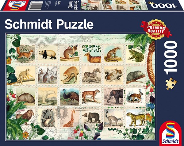 Schmidt Spiele (58285) - "Animal Stamps" - 1000 piezas