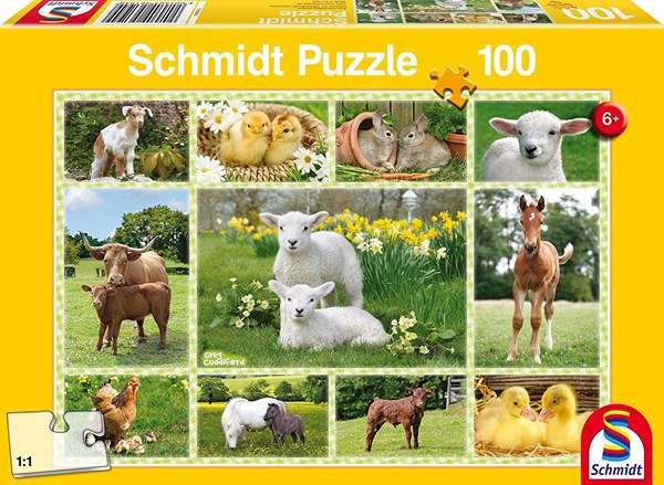 Schmidt Spiele (56194) - "Babies Animals of the Farm" - 100 piezas