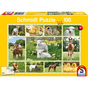 Schmidt Spiele (56194) - "Babies Animals of the Farm" - 100 piezas