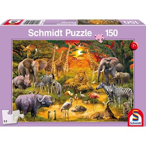 Schmidt Spiele (56195) - "Animals of Africa" - 150 piezas
