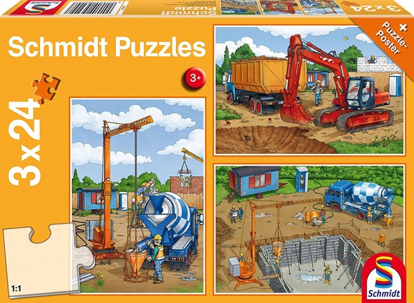 Schmidt Spiele (56200) - "The Construction Site" - 24 piezas