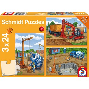 Schmidt Spiele (56200) - "The Construction Site" - 24 piezas