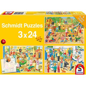 Schmidt Spiele (56201) - "A Day in the Children's Garden" - 24 piezas