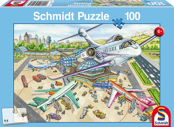 Schmidt Spiele (56206) - "One Day at the Airport" - 100 piezas