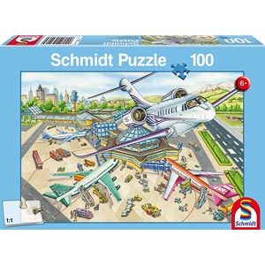 Schmidt Spiele (56206) - "One Day at the Airport" - 100 piezas
