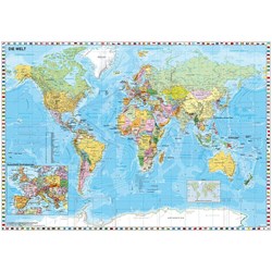 Schmidt Spiele (58289) - "World Map in German" - 1500 piezas