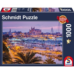 Schmidt Spiele (58302) - "Old Town and Port, Palma de Mallorca" - 1000 piezas