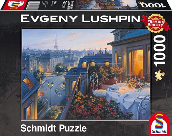 Schmidt Spiele (59562) - Eugene Lushpin: "Evening in Paris" - 1000 piezas