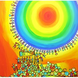 Grafika (02440) - Anne Poire, Patrick Guallino: "Vive La Paix" - 1500 piezas