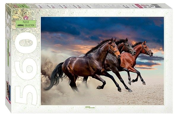 Step Puzzle (78093) - "Horses" - 560 piezas