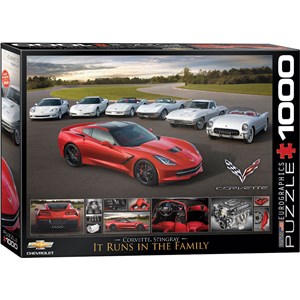 Eurographics (6000-0736) - "2014 Corvette Stingray, It Runs in the Family" - 1000 piezas