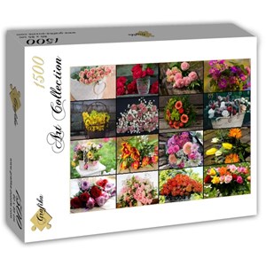 Grafika (T-00521) - "Collage, Flowers" - 1500 piezas