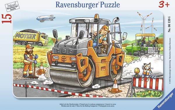 Ravensburger (06139) - "Work with Road Roller" - 15 piezas