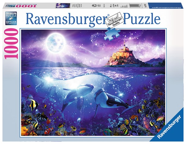 Ravensburger (19791) - "Whales in the Moonlight" - 1000 piezas