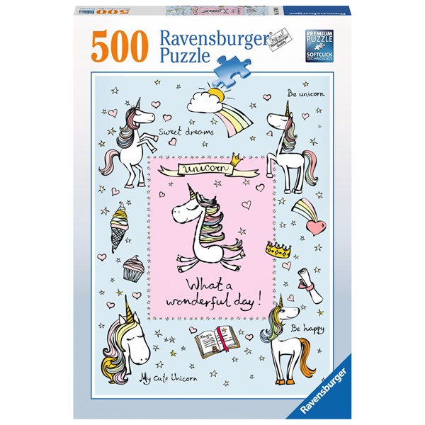 Ravensburger (14748) - "Unicorn Love" - 500 piezas