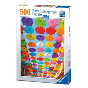 Ravensburger (14765) - "Colorful Umbrellas" - 500 piezas