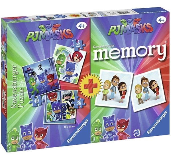Ravensburger (21300) - "PJ Masks + Memory" - 25 36 49 piezas