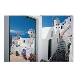 Clementoni (39163) - "Little Greek Street, Santorini" - 1000 piezas