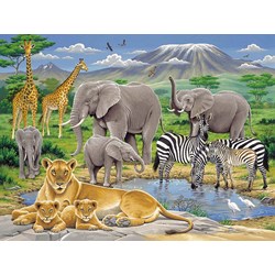 Ravensburger (12736) - "African Animals" - 200 piezas
