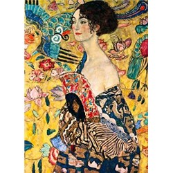 D-Toys (66923-KL03) - Gustav Klimt: "Woman with Fan" - 1000 piezas