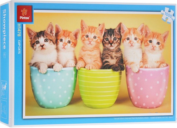 Pintoo (H1478) - "Cup cats" - 1000 piezas