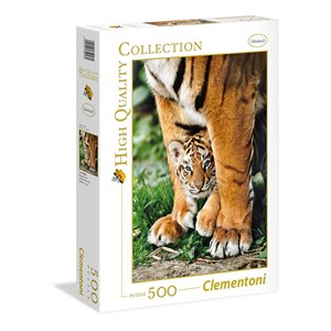 Clementoni (35046) - "Bengal tiger cub between its mother's legs" - 500 piezas
