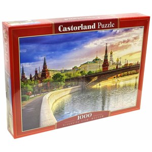 Castorland (C-103348) - "Riverside view, Moscow, Russia" - 1000 piezas