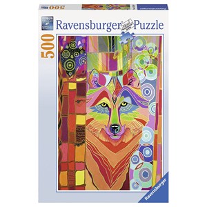 Ravensburger (14368) - "Mystic Wolf, Multi Color" - 500 piezas