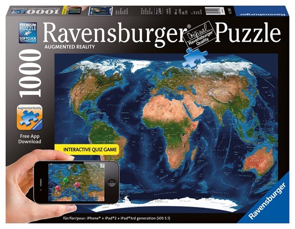 Ravensburger (19308) - "World Map" - 1000 piezas